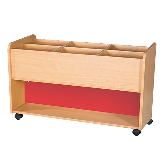 Kubbyclass Mobile Book Trolley with Top Storage
