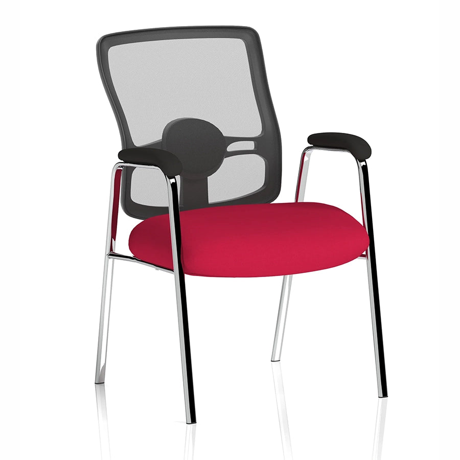 Portland Medium Mesh Back (Straight Leg) Visitor Chair with Arms
