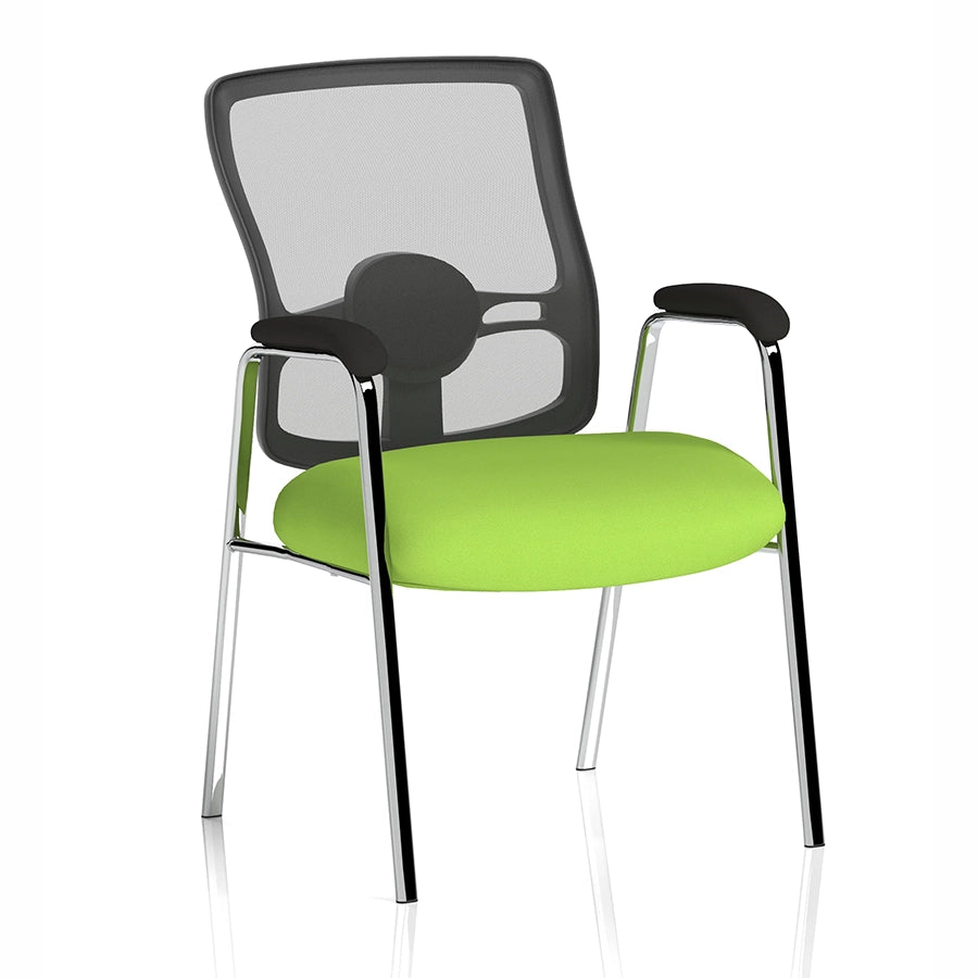 Portland Medium Mesh Back (Straight Leg) Visitor Chair with Arms