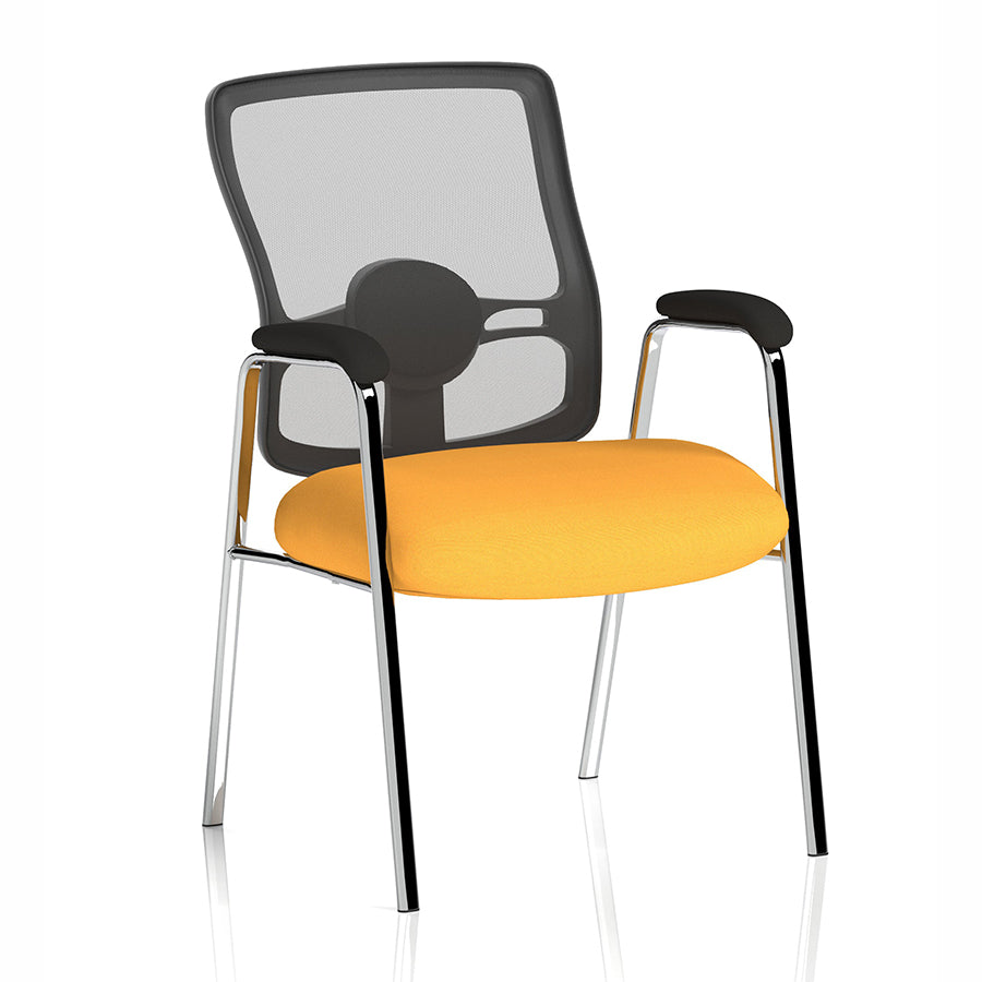Portland Medium Mesh Back (Straight Leg) Visitor Chair with Arms