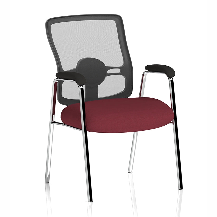 Portland Medium Mesh Back (Straight Leg) Visitor Chair with Arms