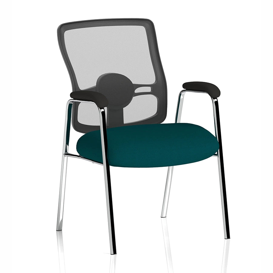 Portland Medium Mesh Back (Straight Leg) Visitor Chair with Arms