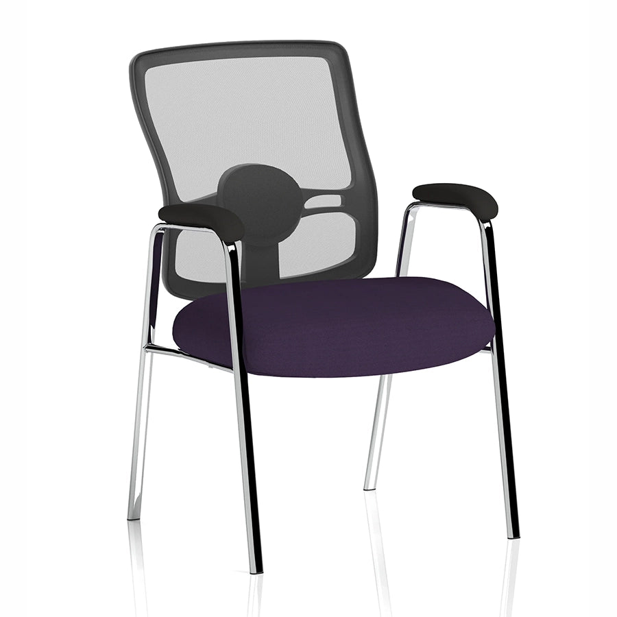 Portland Medium Mesh Back (Straight Leg) Visitor Chair with Arms