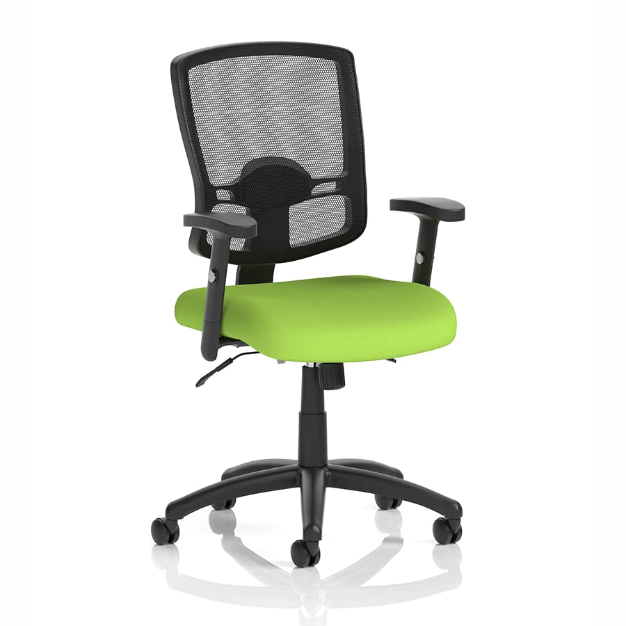 Portland II Medium Mesh Back Task Operator Office Chair with Arms
