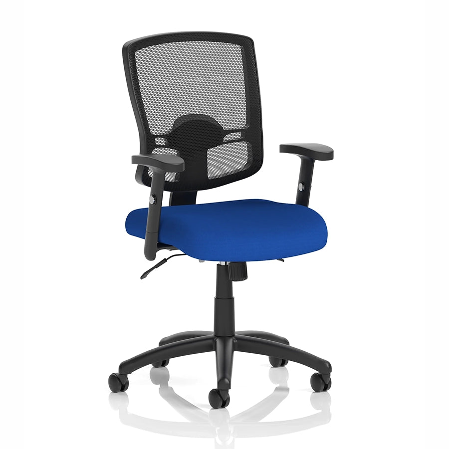 Portland II Medium Mesh Back Task Operator Office Chair with Arms