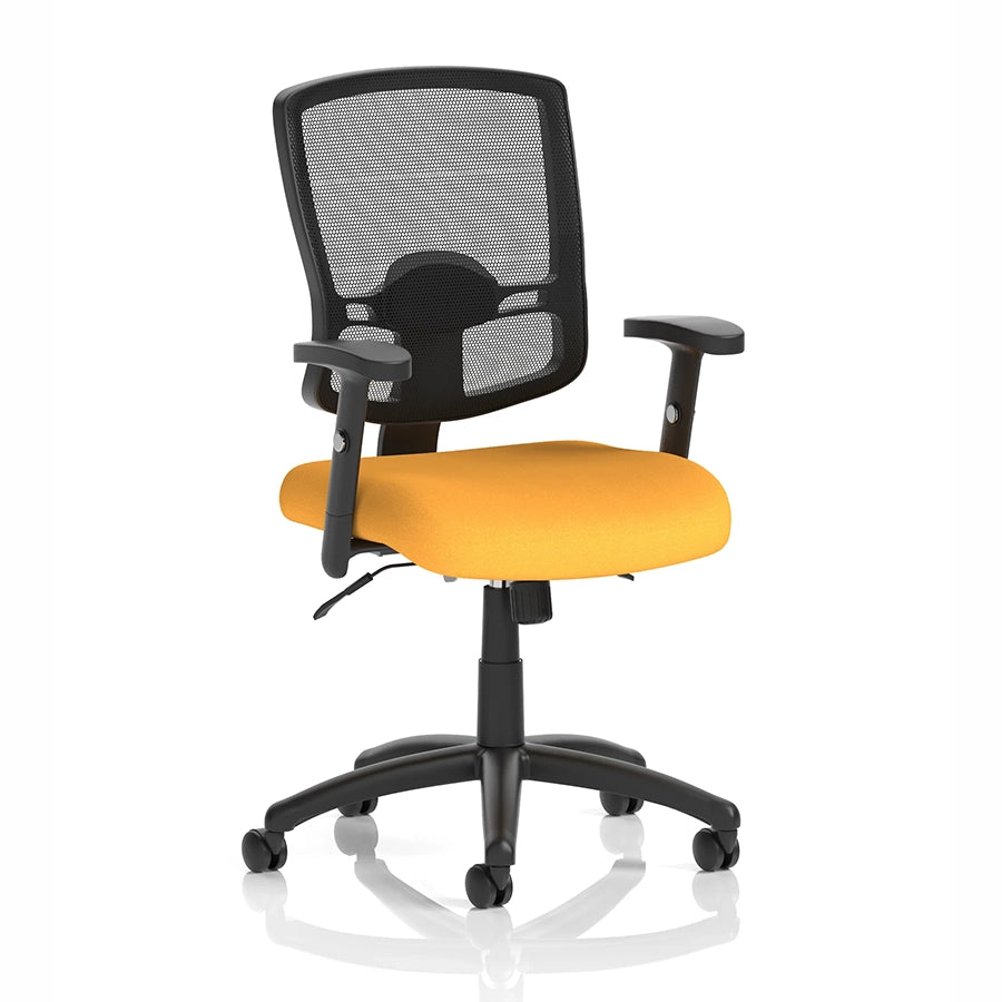 Portland II Medium Mesh Back Task Operator Office Chair with Arms