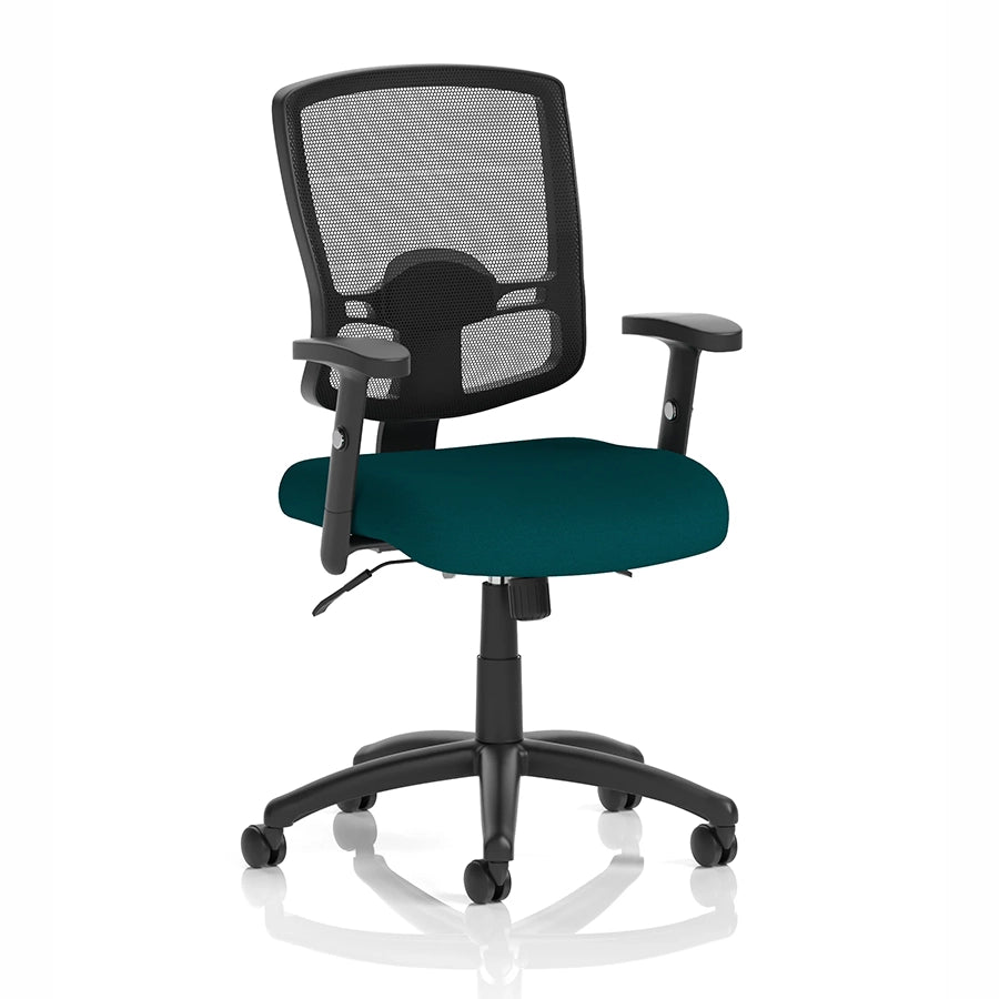 Portland II Medium Mesh Back Task Operator Office Chair with Arms