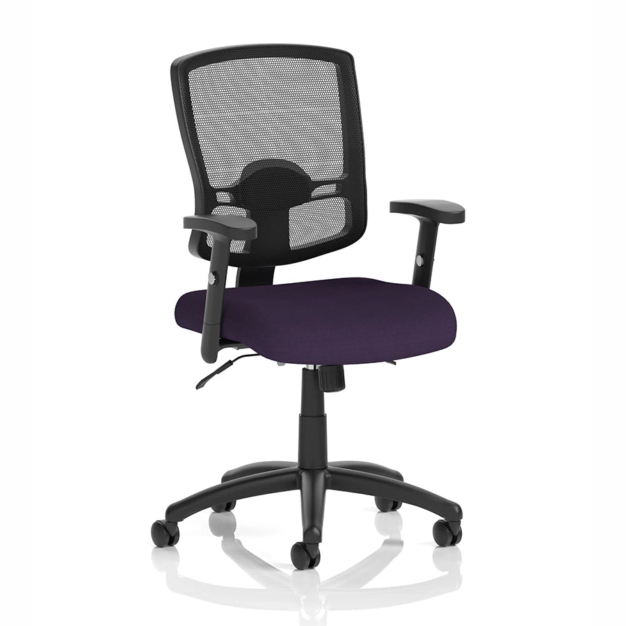 Portland II Medium Mesh Back Task Operator Office Chair with Arms