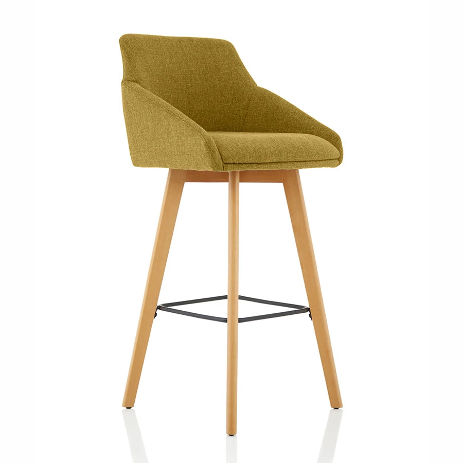 Carmen Wooden Leg High Stool