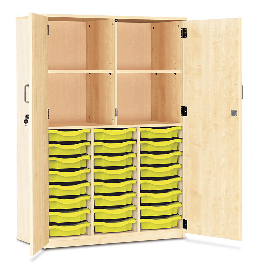 24 Tray Storage Cupboard with Full Locking Doors