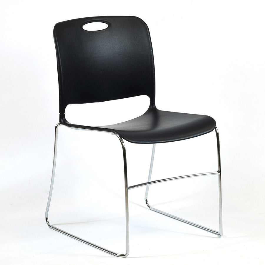 Maestro High Density Chair Black Seat with Chrome Frame KI
