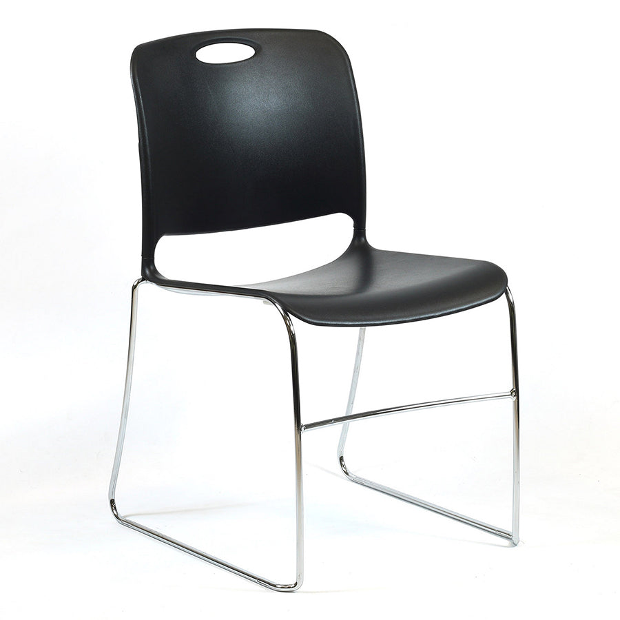 Maestro High Density Chair Flannel Poly Seat and Chrome Metal Frame