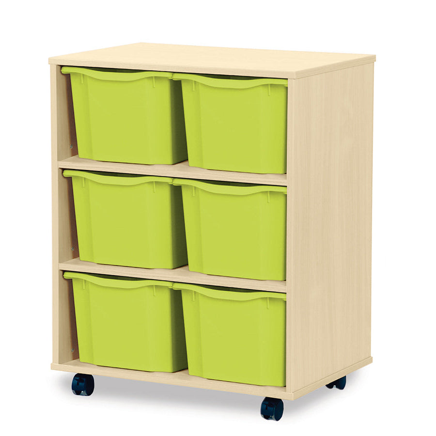 Monarch 6 Triple Storage Tray Unit Maple Lime Monarch Trays