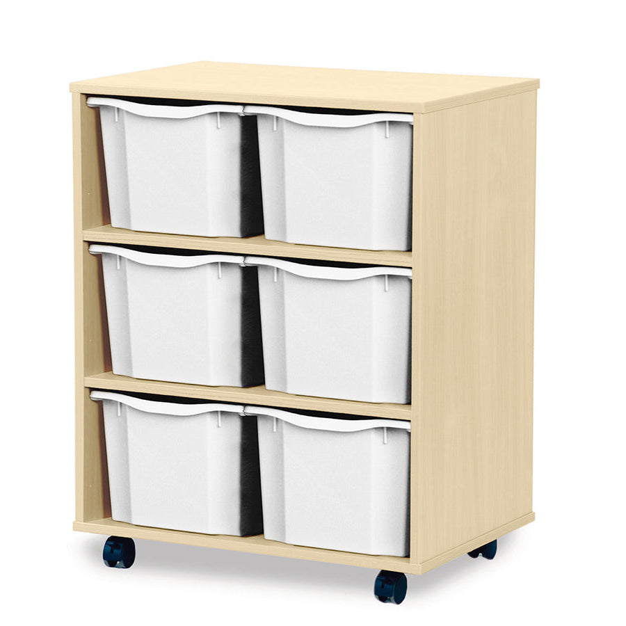 Monarch 6 Triple Storage Tray Unit Maple White Monarch Trays