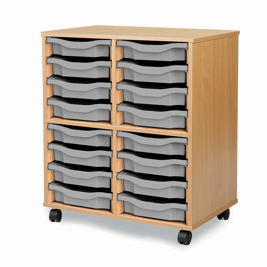 Monarch Allsorts Tray Units 16 Single Tray Unit Beech Light Grey Monarch trays