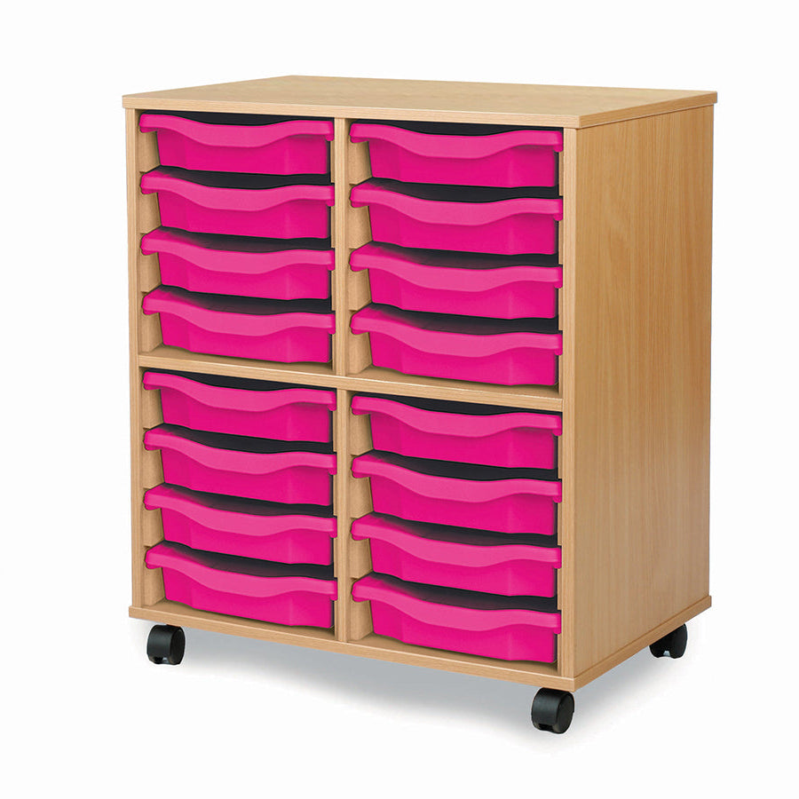 Monarch Allsorts Tray Units 16 Single Tray Unit Beech Pink Monarch trays
