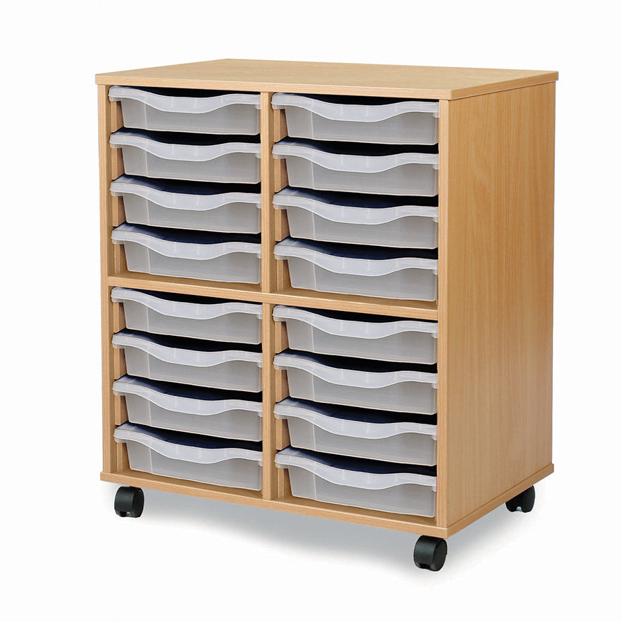 Monarch Allsorts Tray Units 16 Single Tray Unit Beech Transparent Monarch trays