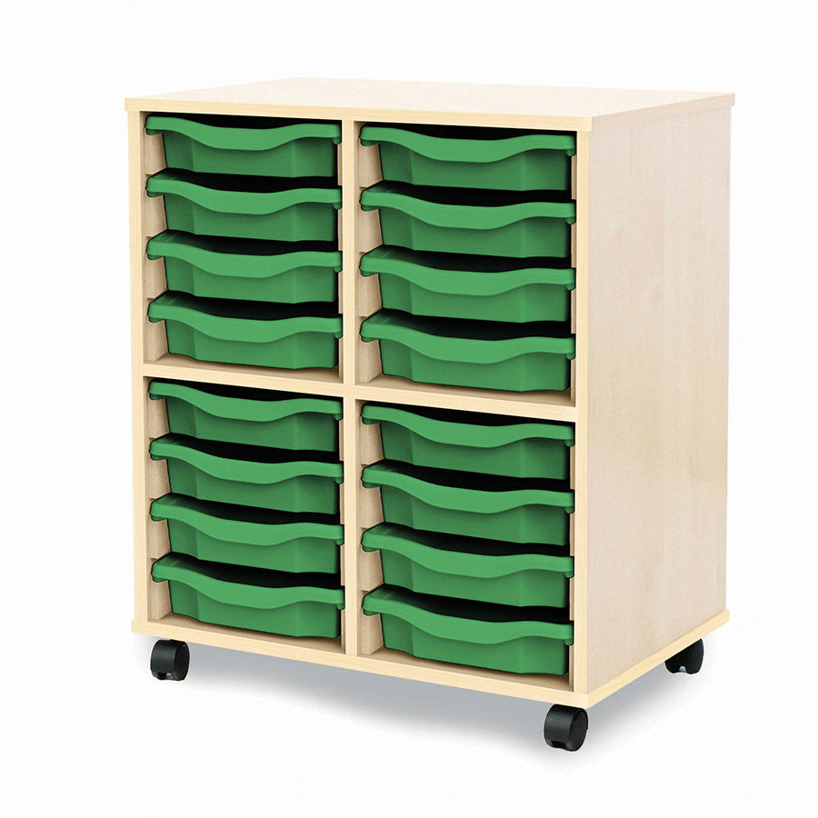 Monarch Allsorts Tray Units 16 Single Tray Unit Maple Green Monarch trays