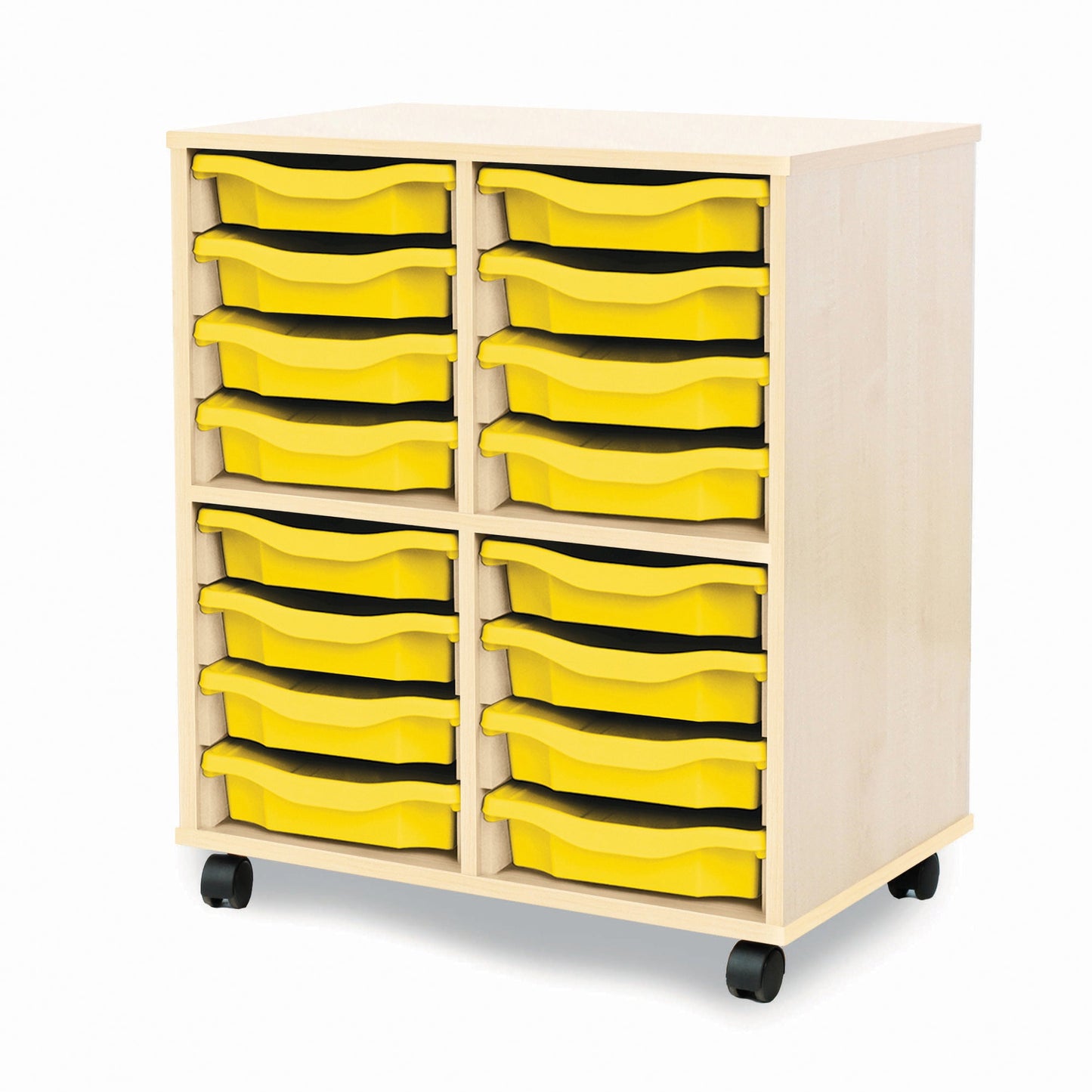 Monarch Allsorts Tray Units 16 Single Tray Unit Maple Yellow Monarch trays