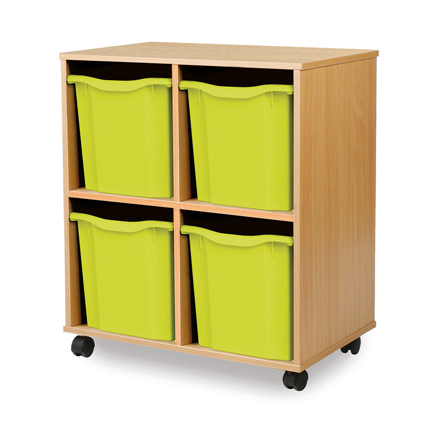 Monarch Allsorts Tray Units 4 Quad Tray Unit Beech Lime Monarch Trays