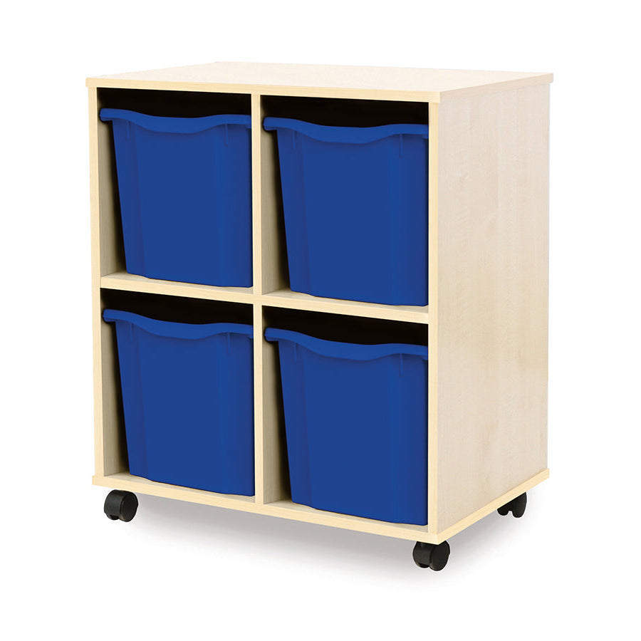 Monarch Allsorts Tray Units 4 Quad Tray Unit Maple Blue Monarch Trays
