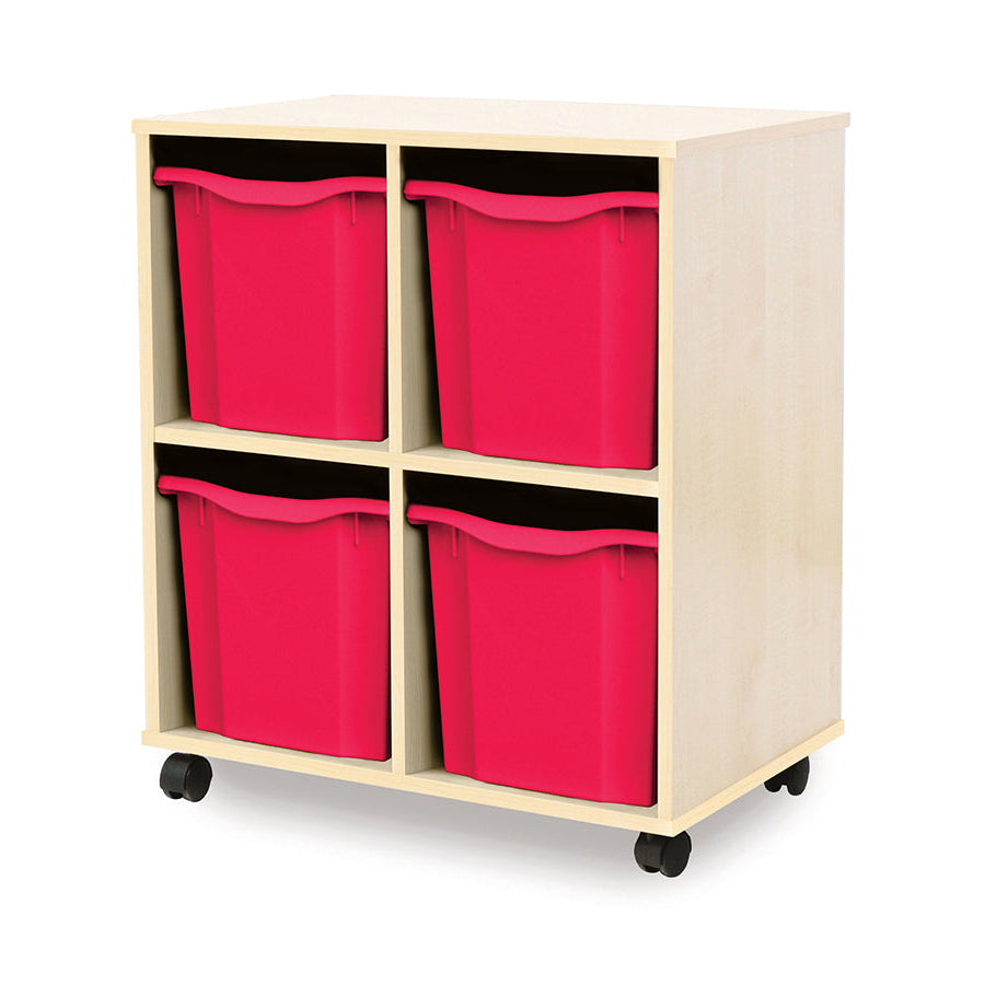 Monarch Allsorts Tray Units 4 Quad Tray Unit Maple Pink Monarch Trays