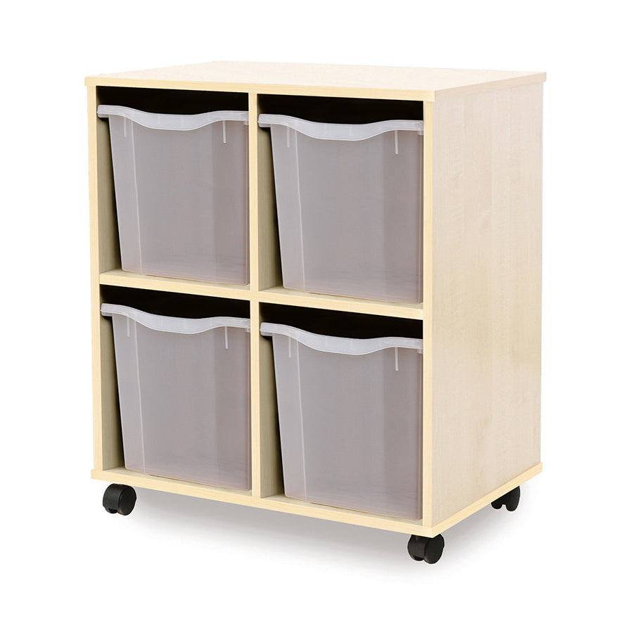 Monarch Allsorts Tray Units 4 Quad Tray Unit Maple Transparent Monarch Trays