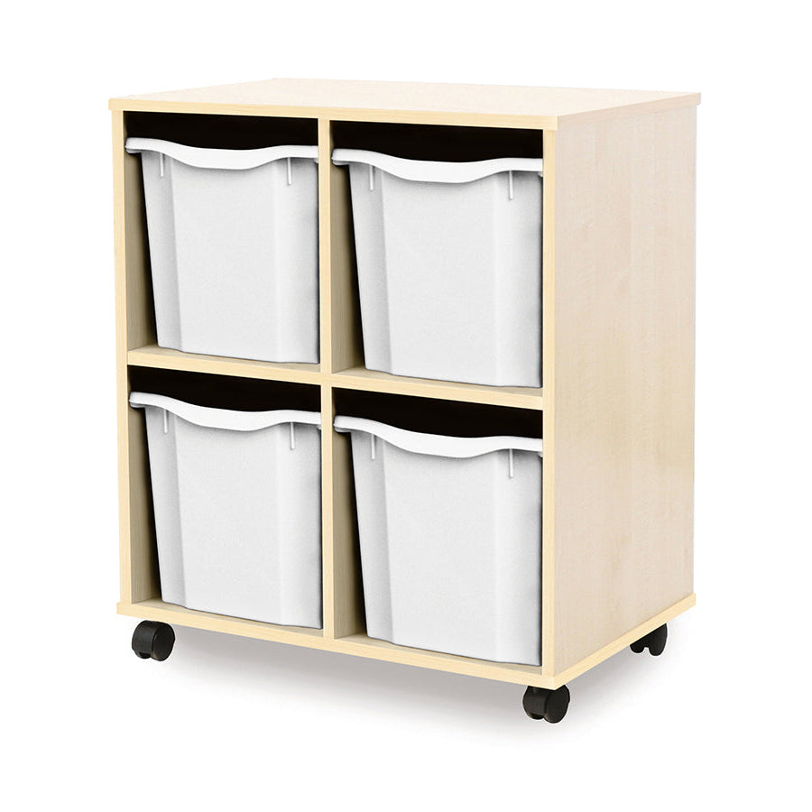 Monarch Allsorts Tray Units 4 Quad Tray Unit Maple White Monarch Trays