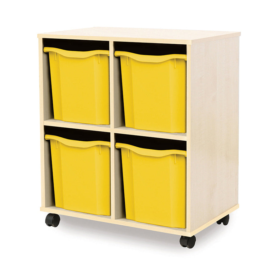 Monarch Allsorts Tray Units 4 Quad Tray Unit Maple Yellow Monarch Trays