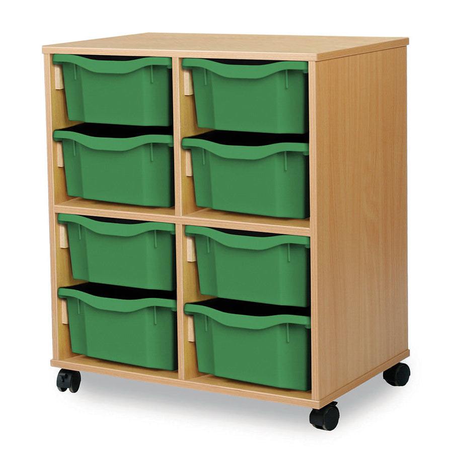 Monarch Allsorts Tray Units 8 Double Tray Unit Beech Green Monarch trays
