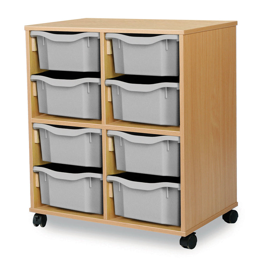 Monarch Allsorts Tray Units 8 Double Tray Unit Beech Light Grey Monarch trays