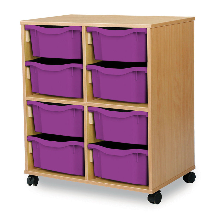 Monarch Allsorts Tray Units 8 Double Tray Unit Beech Purple Monarch trays