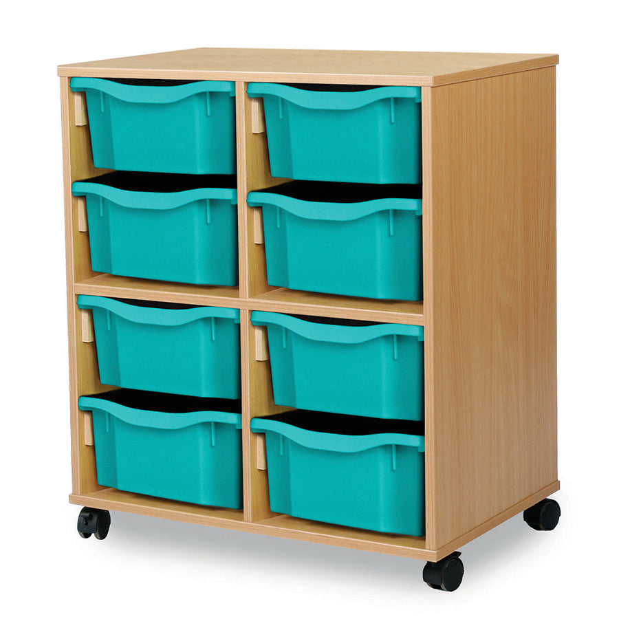 Monarch Allsorts Tray Units 8 Double Tray Unit Beech Turquoise Monarch trays