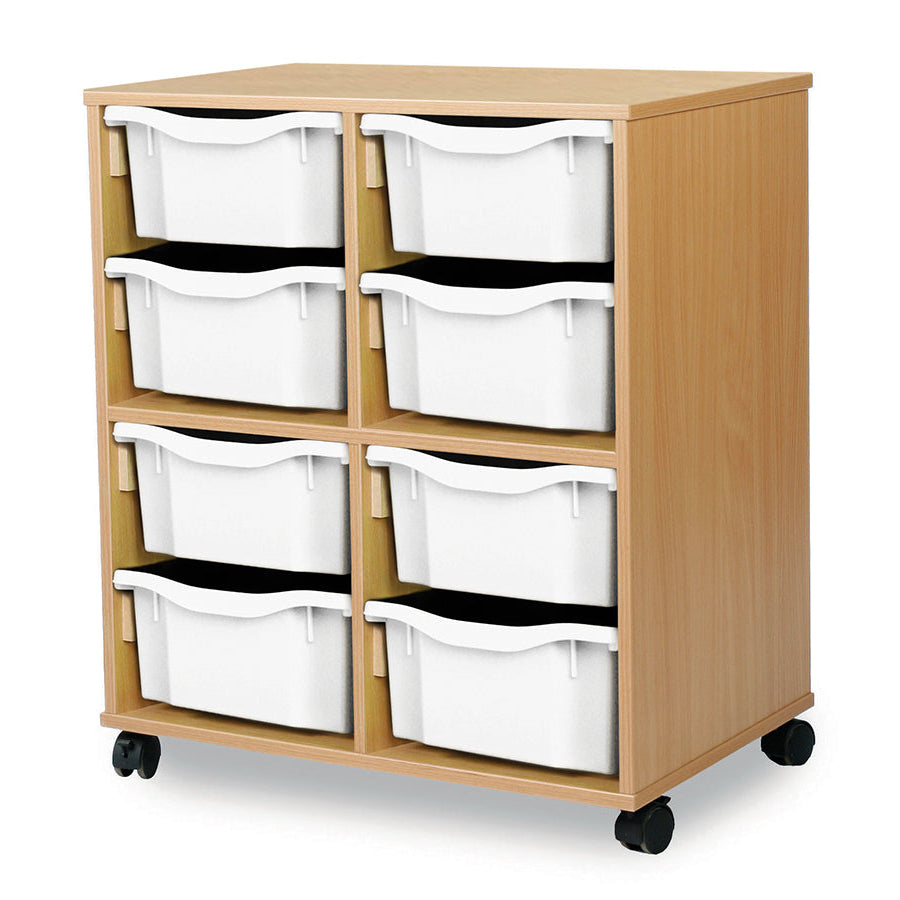 Monarch Allsorts Tray Units 8 Double Tray Unit Beech White Monarch trays