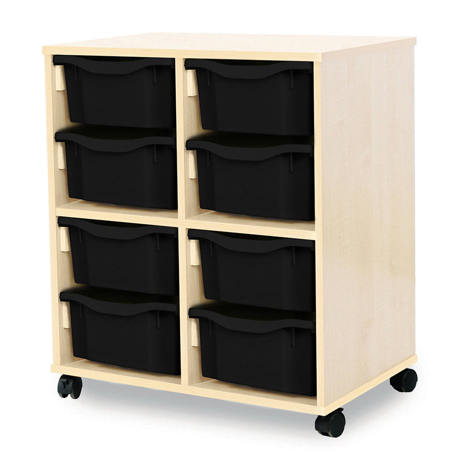 Monarch Allsorts Tray Units 8 Double Tray Unit Maple Black Monarch trays