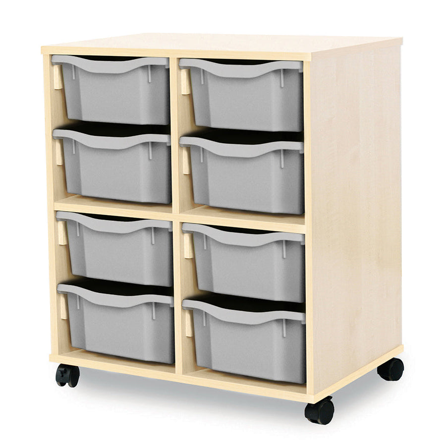 Monarch Allsorts Tray Units 8 Double Tray Unit Maple Light Grey Monarch trays