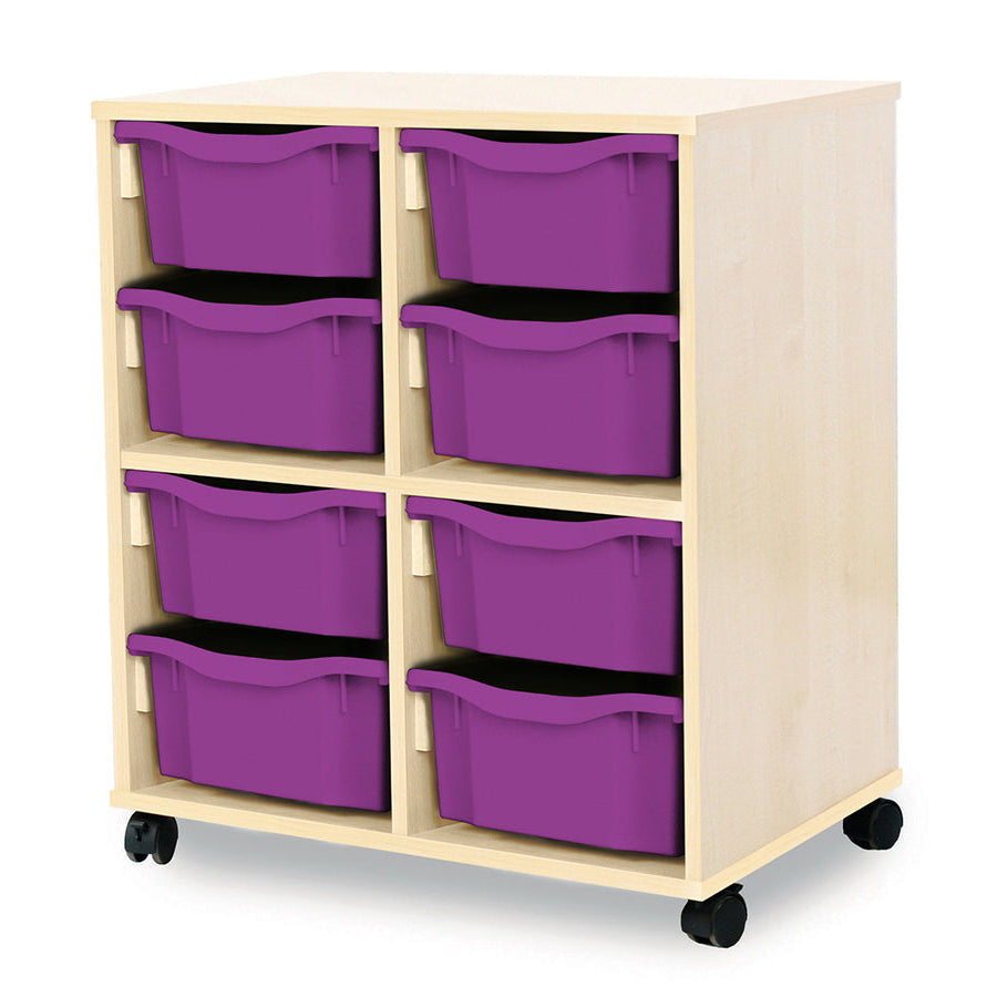 Monarch Allsorts Tray Units 8 Double Tray Unit Maple Purple Monarch trays