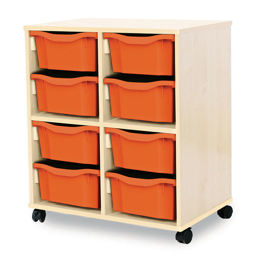 Monarch Allsorts Tray Units 8 Double Tray Unit Maple Tangerine Monarch trays