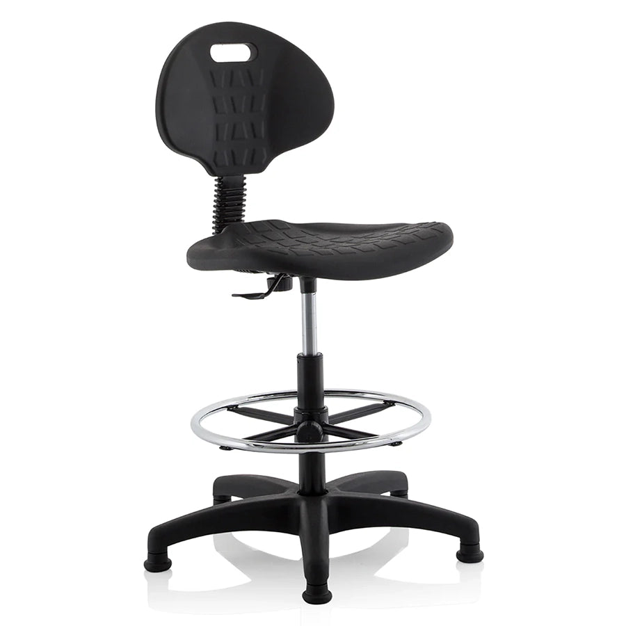 Malaga Polyurethane Medium Back Hi Rise Draughtsman Task Operator Office Chair