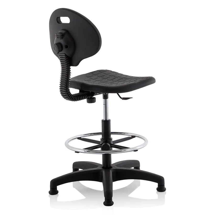 Malaga Polyurethane Medium Back Hi Rise Draughtsman Task Operator Office Chair