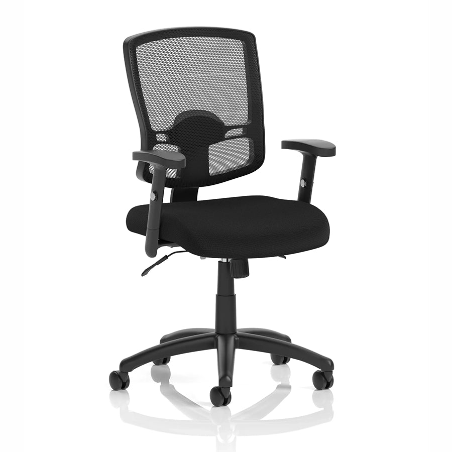 Portland II Medium Mesh Back Task Operator Office Chair with Arms