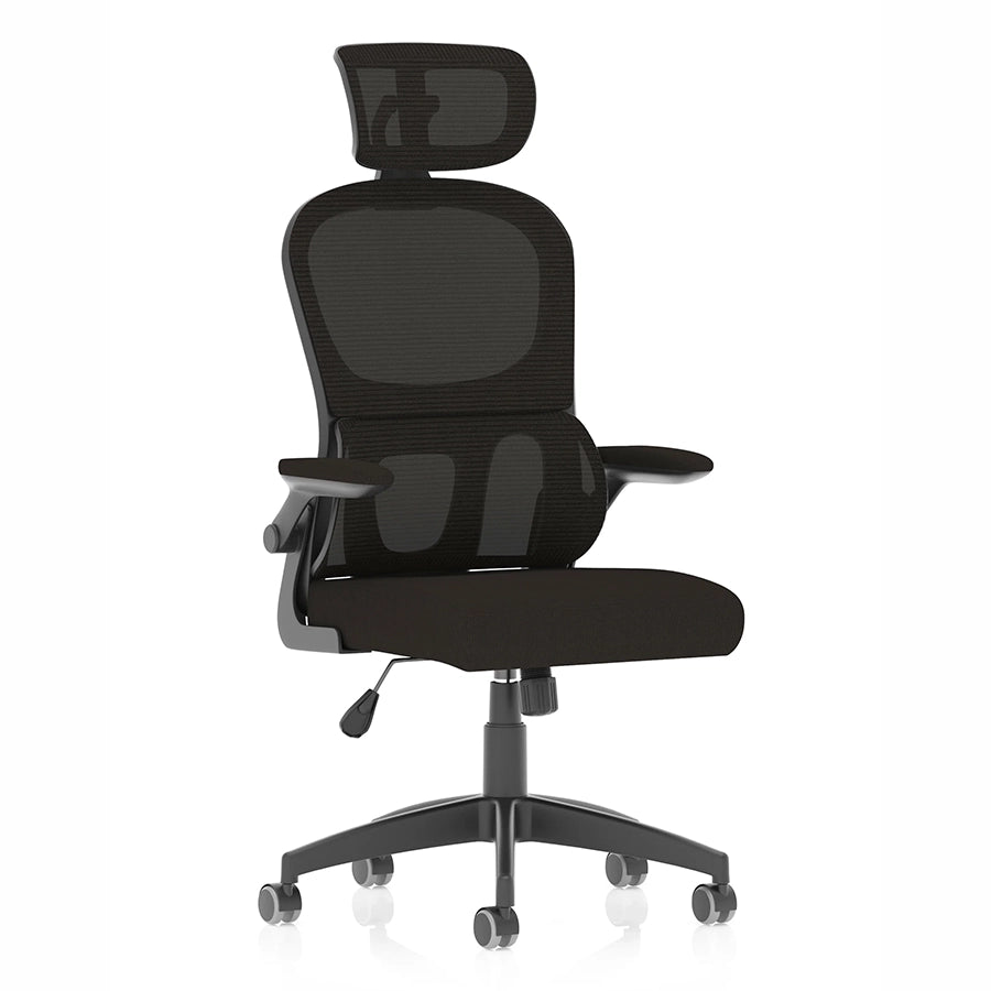Iris Task Operator Mesh Back Fabric Seat With Headrest