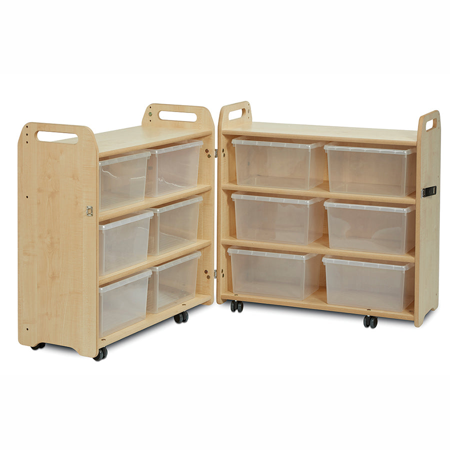 Pack-Away Cabinet with 12 Clear Tubs or Baskets
