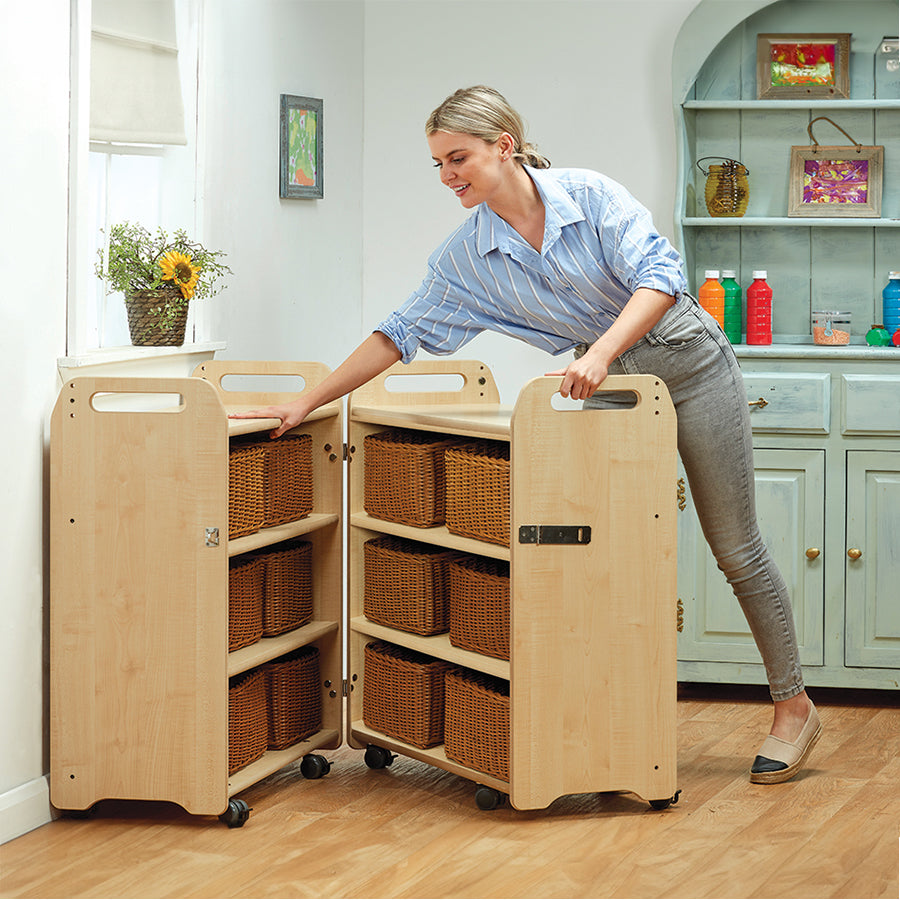 Pack-Away Cabinet with 12 Clear Tubs or Baskets