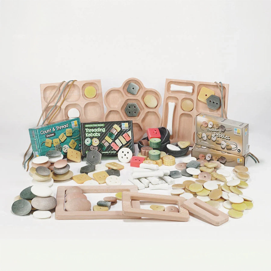 Tilt Tote Storage with 9 Clear Tubs or Baskets plus PT1146 Loose Parts Kit
