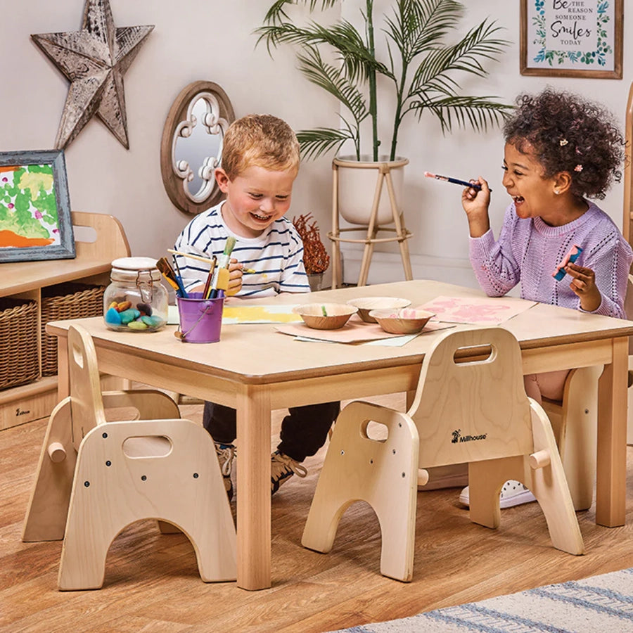 Small Rectangular Table + 4 Sturdy Chairs