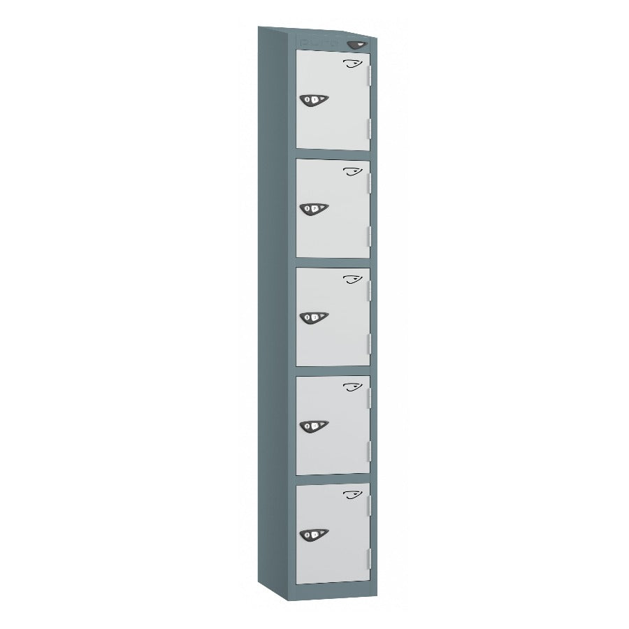 Pure Prime 5 Door Sloping Top Locker H1950/1800xW300xD380mm
