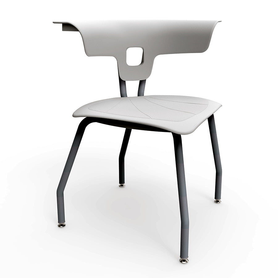 Ruckus 4 Leg Chair with glides black frame with cottonwood seat and back 1