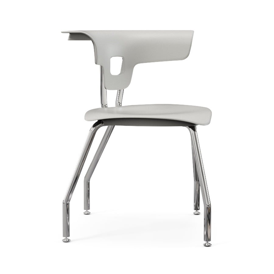 Ruckus 4 Leg Chair with glides chrome frame with cottonwood seat and back 1