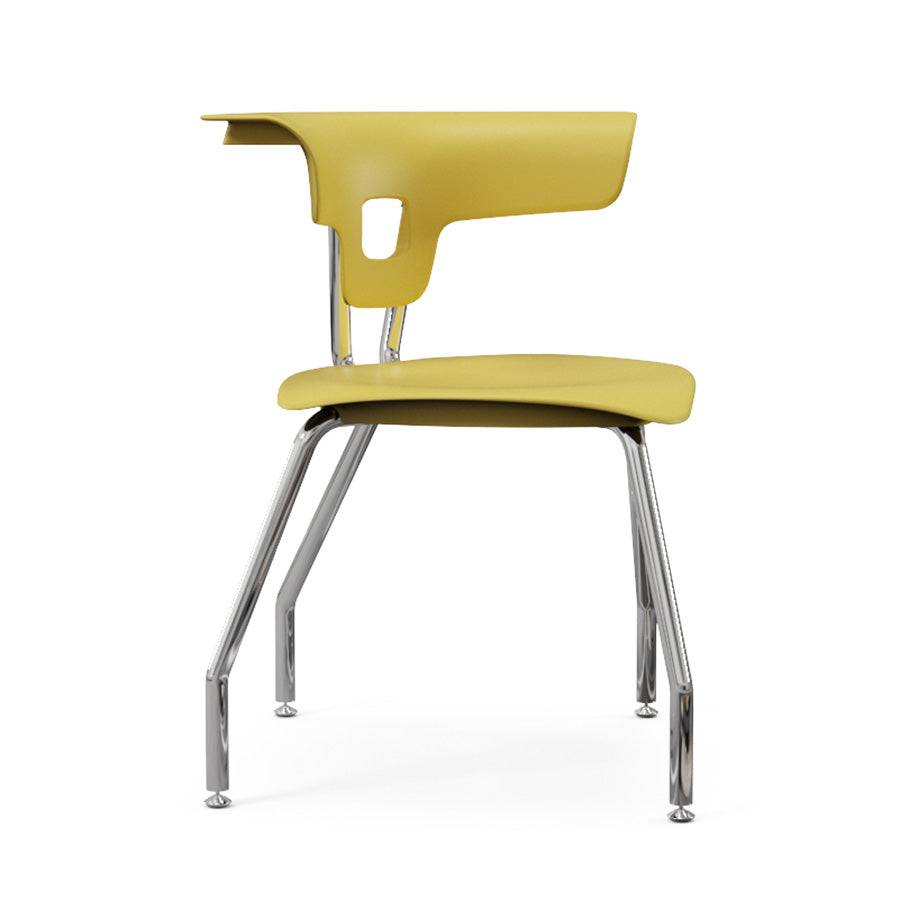 Ruckus 4 Leg Chair with glides chrome frame with rubber ducky seat and back 1